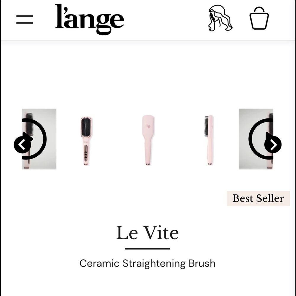 L’ange Le Vite Ceramic Hair Straightening Brush